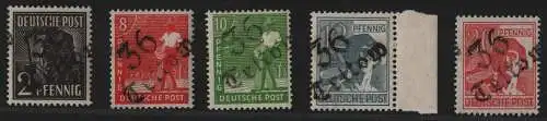 h6717 SBZ Handstempel Bezirk 36 Teltow 5 Werte ** postfrisch gepr. BPP