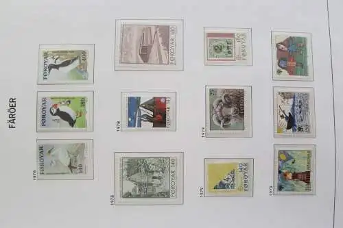 S383 Sammlung Färöer 1975 bis 2004 ** komplett + MH + Blöcke auf DAVO Falzlos