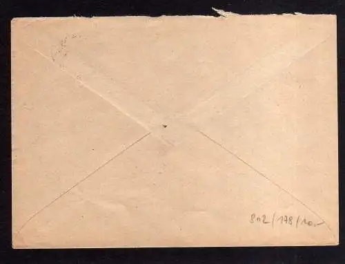 h802 Brief Handstempel Bezirk 20 Zeitz 29.6.48 Silbitz bei Krossen Elster Staatl