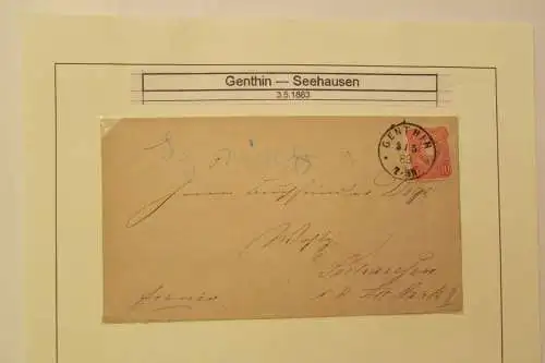 S414 Heimatsammlung Genthin ab Vorphila ca. 1823 - 1960 28 Belege Landpostst