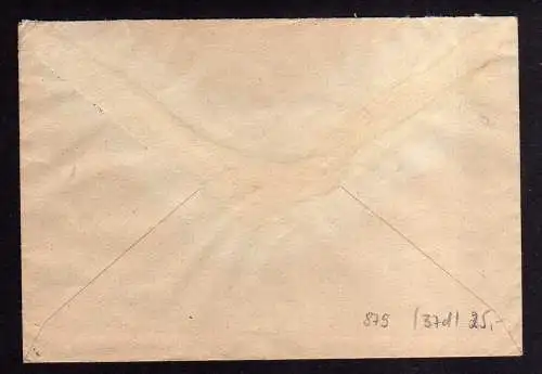 h879 Brief Handstempel Bezirk 29 Schönebeck 3 2.7.48 Notumschlag nach Dessau