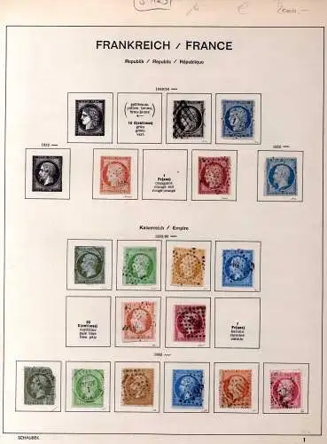 S123 Frankreich Sammlung ab Klassik 1850 - 1900 Michel ca. 9330.--