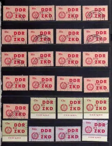 S128 DDR Dienst Ausgabe C ZKD C 31 - 45 ungültig gestempelt komplett 84 Werte