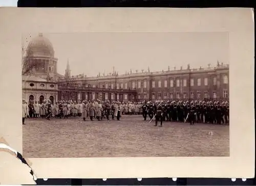 S156 Berlin 1903 Militär Aufstellung Foto auf Hartpappe