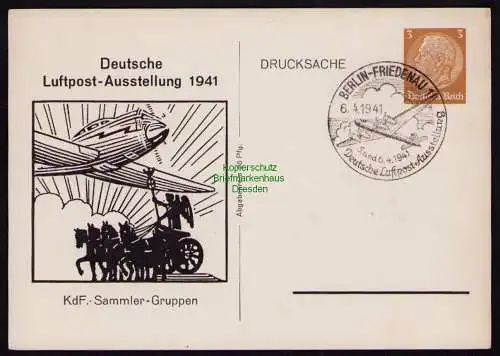 B18281 Deutsches Reich Berlin Friedenau Privatganzsache 1941 Deutsche Luftpost