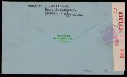 B18158 Südafrika Brief Natal Pt. Shepstone 1948 Kriegsgefangenenpost Rotes Kreuz