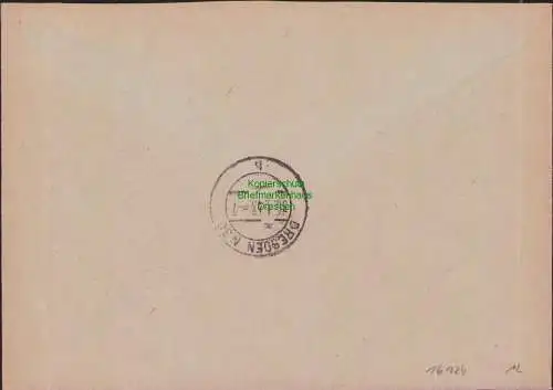 B17524 Einschreiben R-Brief 032n Gebr. Hörmann A.-G. Warnsdorf 1943