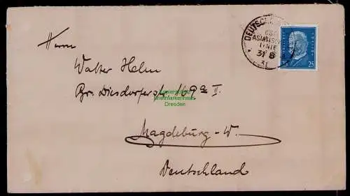 B17941 Brief DR Deutsches Reich Deutsche Seepost Ost Asiatische Linie 1931