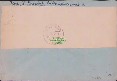 B17527 Einschreiben R-Brief 573 an Gebr. Hörmann A.-G. Wuppertal Ronsdorf 1943