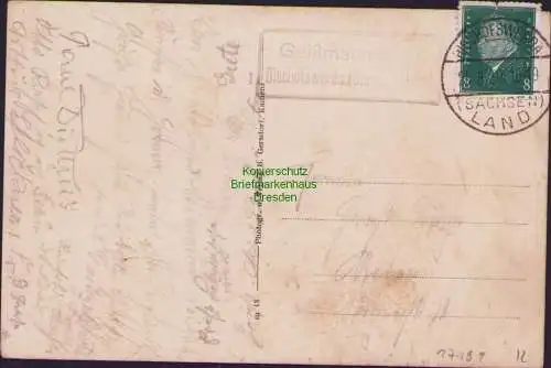 B17191 AK Butterberg Bischofswerda 1930 Landpoststempel Geißmannsdorf