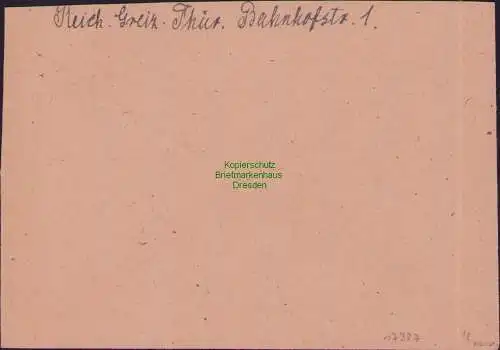 B17327 Brief SBZ Thüringen Ortsbrief an Einwohnermeldeamt Gera 1946 23.1.46