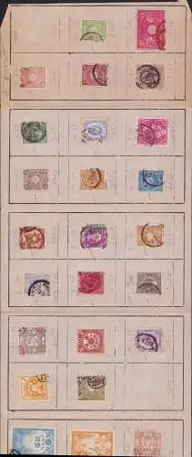 B16891 Japan 6 teiliges Faltblatt 33 Brief und Steuermarken Touristenfaltblatt