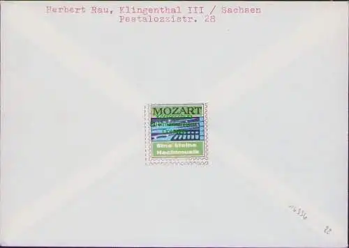 B16996 DDR 1963 Einschreiben Brief Klingenthal mit 950 aus Block 18