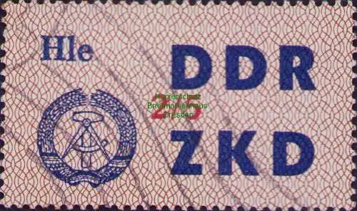 B16400 DDR ZKD C 37 V Hle 2/5 Halle gestempelt Wellenstempel