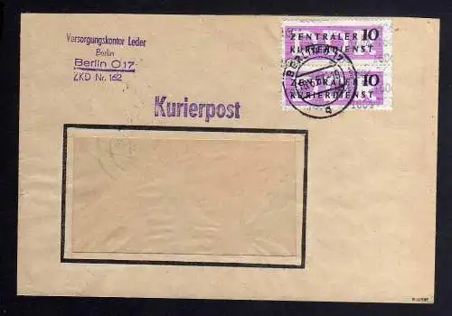 B1620 DDR Aufdruck Kontrollzahlen 1604 Berlin ZKD 2x 15 Brief Versorgungskontor