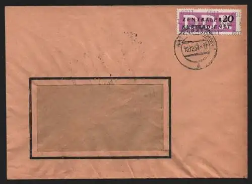 B13964 DDR ZKD Brief 1957 15 6011 Senftenberg Großräschen an nach Oranienburg