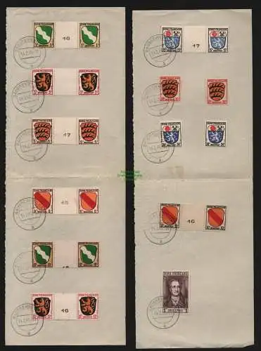 B12526 Deutschland Alliierte Besetzung Französische Zone 1 - 11 Blatt gestempelt