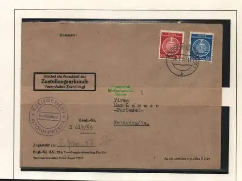 B11575 5x Brief DDR Dienst Bischofswerda Leipzig Gottleuba Ribnitz Damgarten