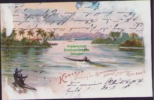 B-50064 Kamerun kleines Lot auf gestalteter Seite 2 auf beschnittener Litho