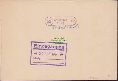 B-17674 Brief DDR ZKD Kastenstempel mit PLZ 3551 Rat der Stadt Werben Elbe