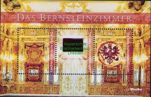 B-16501 Liechtenstein Bernsteinzimmer Block postfrisch m. Sieger Verkaufsangebot