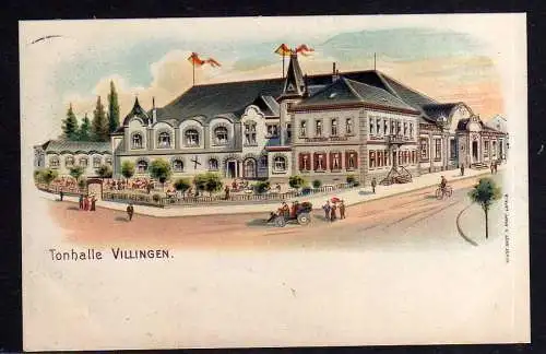 96916 AK Villingen Restaurant Tonhalle Litho 1916 Feldpost