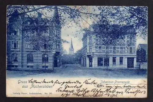 98079 Ansichtskarte Aschersleben Johannis Promenade 1899 Werkzeug & Maschinen Lager