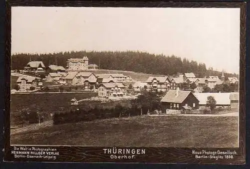 94150 Ansichtskarte Oberhof Thüringen Fotokarte 1898 Fotoglob Kürschner