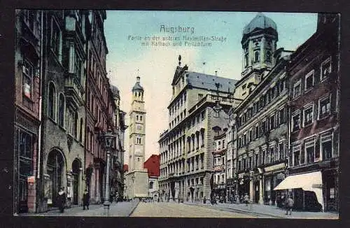 87283 AK Augsburg untere Maximilian Straße Rathaus Perlachturm