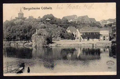 87422 AK Bergschenke Cröllwitz Halle Saale 1910 Gasthaus