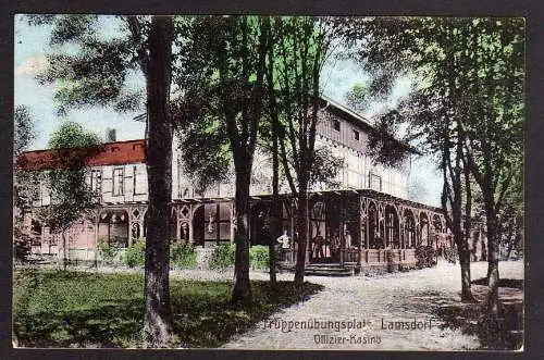 82175 AK Lambinowice Lamsdorf Truppenübungsplatz Offizier Casino 1913