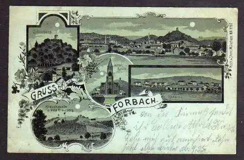 81764 AK Forbach Moselle 1900 Kaserne Kirche Schlossberg Saareck Kreuzkapelle