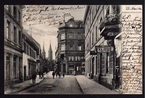 795667 AK Kaiserslautern 1904 Untere Marktstraße Schuhwarenlager