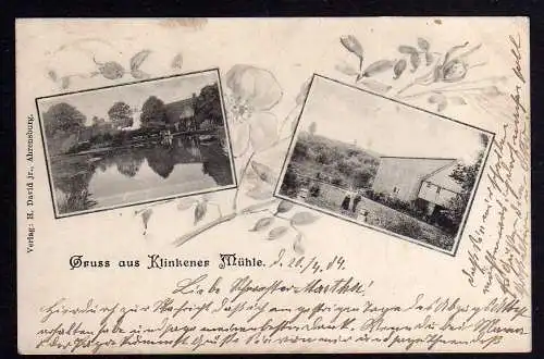 79647 Ansichtskarte Klinkener Mühle Oldeslohe 1904