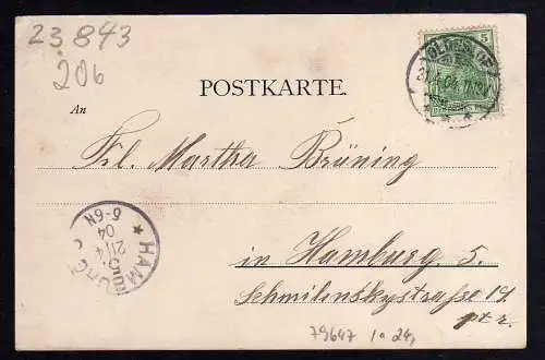 79647 Ansichtskarte Klinkener Mühle Oldeslohe 1904