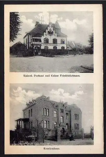 79413 Ansichtskarte Zehdenick Kaiserliches Postamt Kaiser Friedrichstrasse Krankenhaus 1910