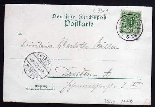 79071 Ansichtskarte Steina bei Waldheim 1897 Litho Mercur Gasthof