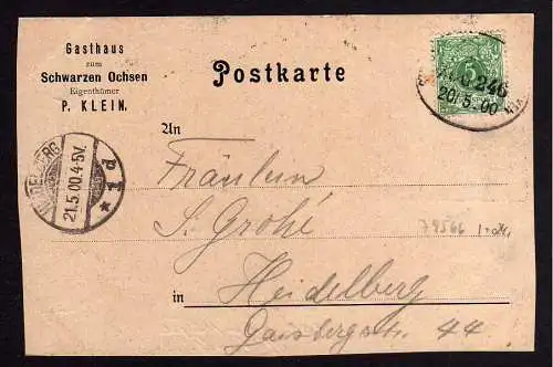 79566 AK Baumholder Lichtenberg Gasthaus zum Schwarzen Ochsen 1900 Künstlerkarte