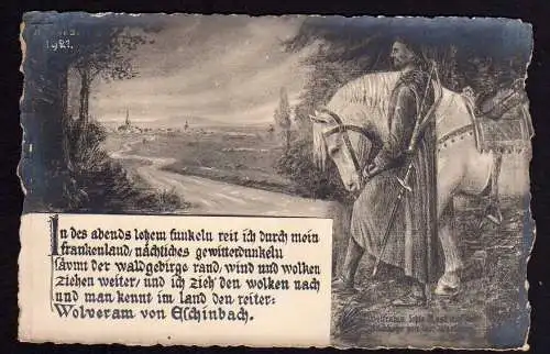 72063 Ansichtskarte Wolfram von Eschenbach Jahrhundert Feier 1921