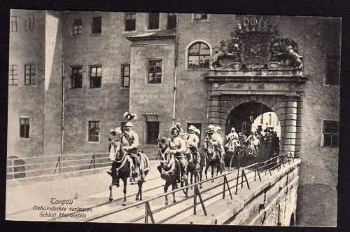 72009 Ansichtskarte Torgau Schloß Hartenfels 1912