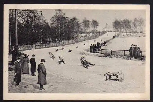 70834 AK Leipziger Rodelbahn am Bienitz Burghausen 1912