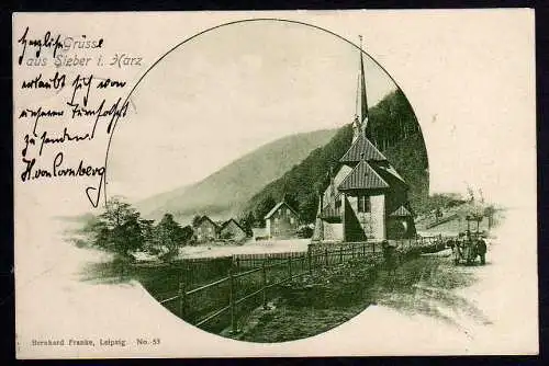 66832 AK Sieber Harz Kirche 1902