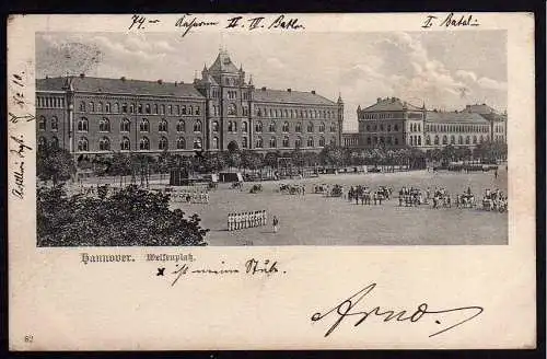 62840 Ansichtskarte Hannover Welfenplatz 1905