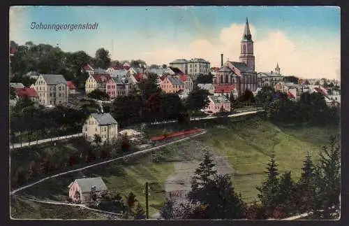 53425 Ansichtskarte Johanngeorgenstadt 1911 schöne handcolorierte Karte