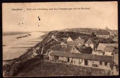 41617 AK Graudenz Festungsberge Weichsel 1913