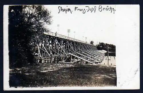 40373 Ansichtskarte Slonim Franz Josef Brücke 1917