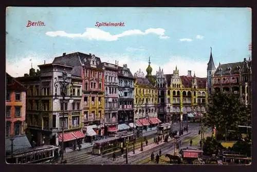 35687 Ansichtskarte Berlin Spittelmarkt 1908