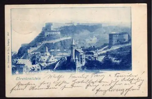 36235 Ansichtskarte Ehrenbreitenstein 1905 bei Cochem