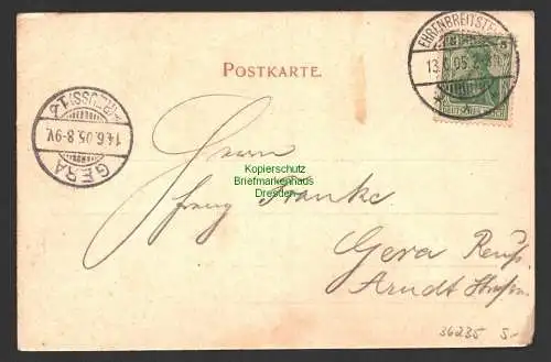 36235 Ansichtskarte Ehrenbreitenstein 1905 bei Cochem