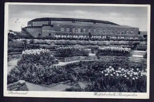 34025 Ansichtskarte Dortmund Westfahlenhalle Rosengarten Größte Sporthalle Deutschlands